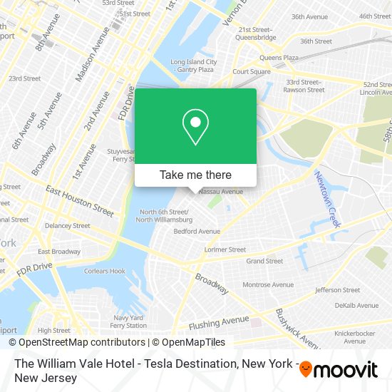 The William Vale Hotel - Tesla Destination map