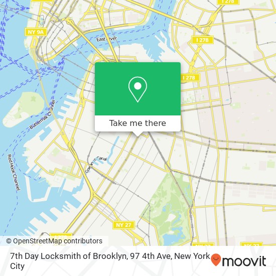 Mapa de 7th Day Locksmith of Brooklyn, 97 4th Ave