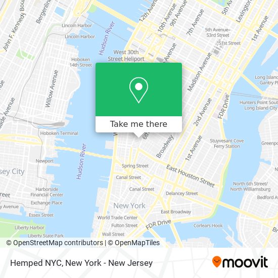 Mapa de Hemped NYC