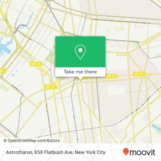 Mapa de Astrotharun, 858 Flatbush Ave