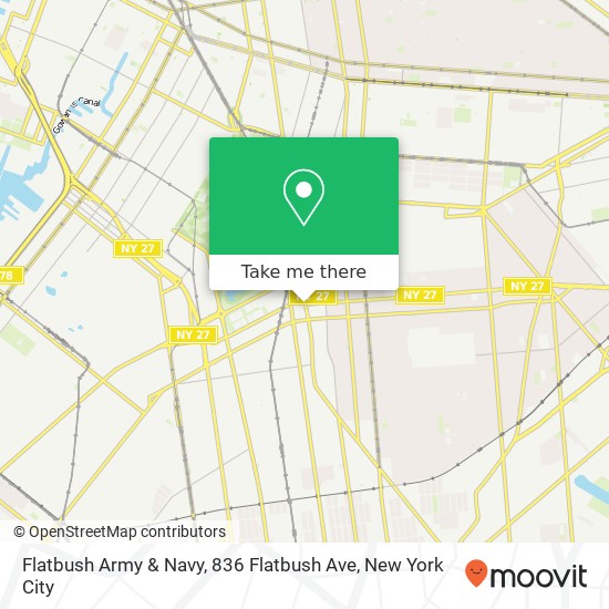 Flatbush Army & Navy, 836 Flatbush Ave map