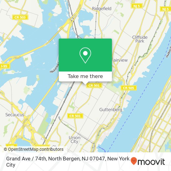 Grand Ave / 74th, North Bergen, NJ 07047 map