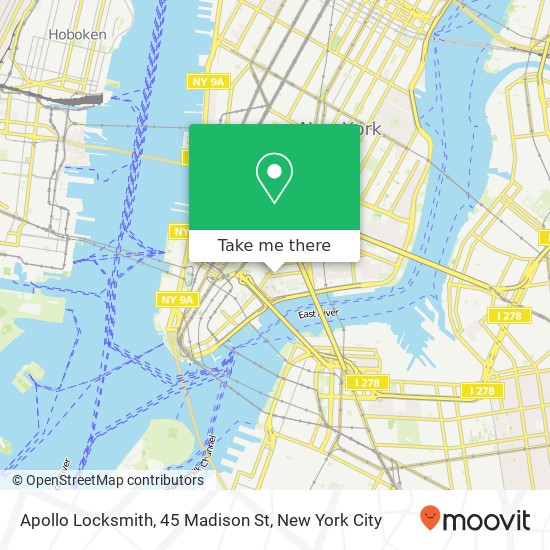 Mapa de Apollo Locksmith, 45 Madison St