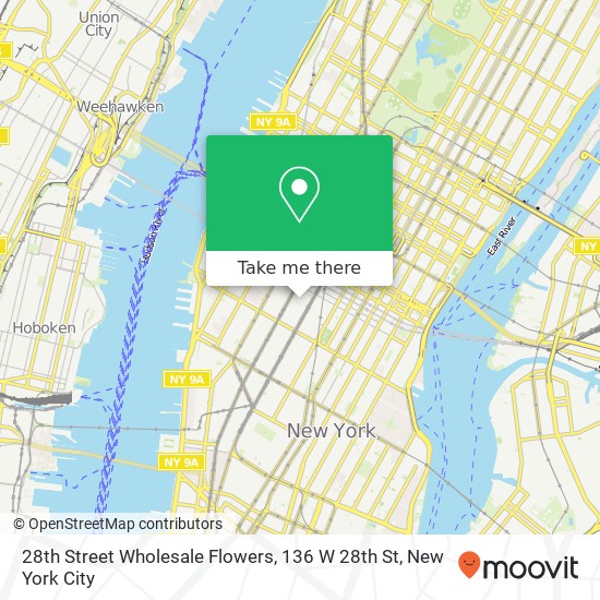 28th Street Wholesale Flowers, 136 W 28th St map