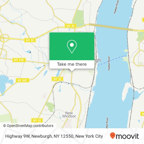 Mapa de Highway 9W, Newburgh, NY 12550