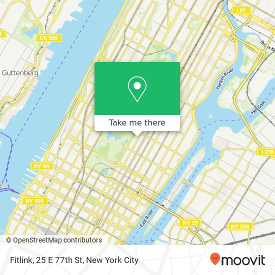Fitlink, 25 E 77th St map