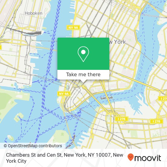 Mapa de Chambers St and Cen St, New York, NY 10007