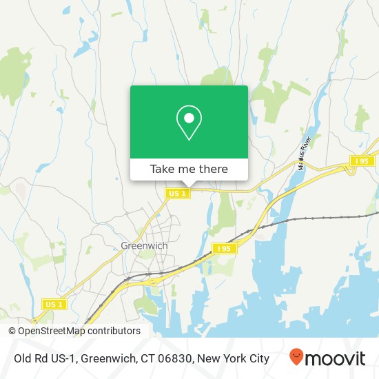 Mapa de Old Rd US-1, Greenwich, CT 06830