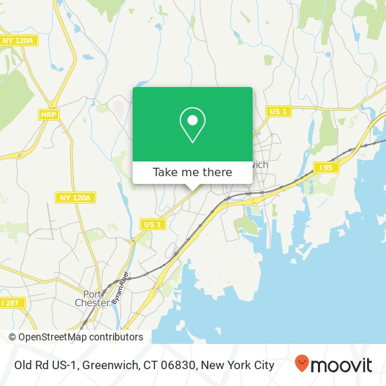 Mapa de Old Rd US-1, Greenwich, CT 06830