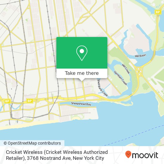 Cricket Wireless (Cricket Wireless Authorized Retailer), 3768 Nostrand Ave map