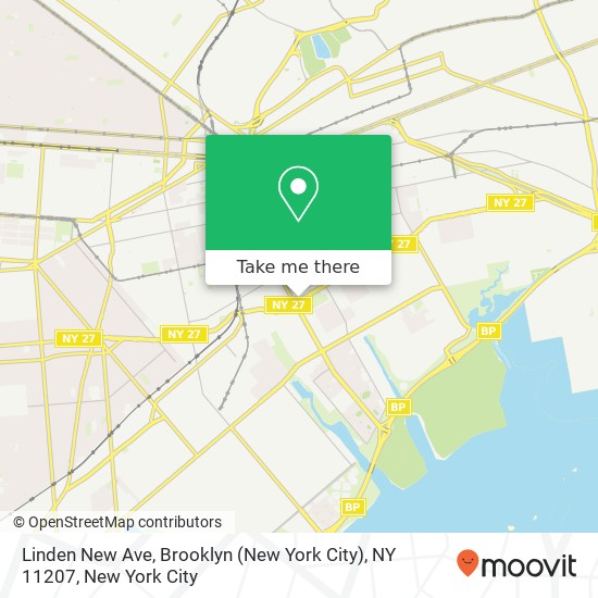 Linden New Ave, Brooklyn (New York City), NY 11207 map