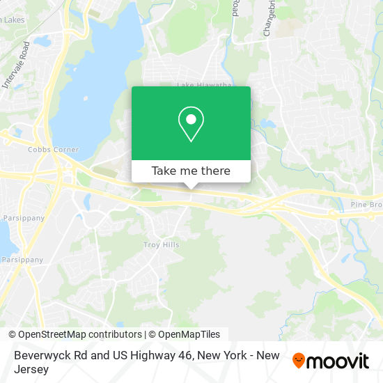 Mapa de Beverwyck Rd and US Highway 46