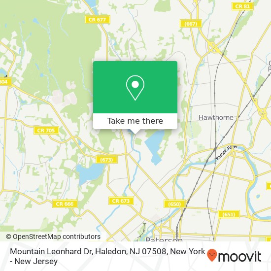 Mapa de Mountain Leonhard Dr, Haledon, NJ 07508