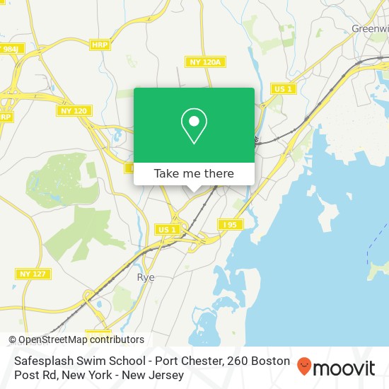 Mapa de Safesplash Swim School - Port Chester, 260 Boston Post Rd