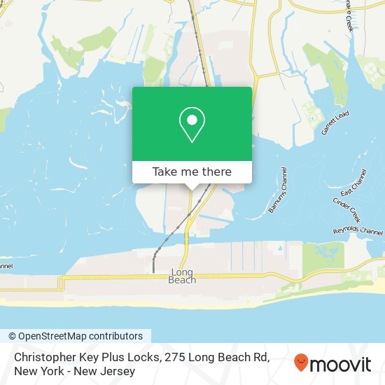 Mapa de Christopher Key Plus Locks, 275 Long Beach Rd