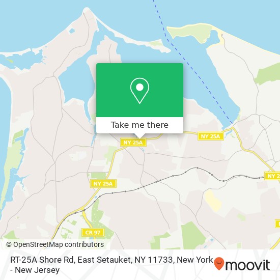 Mapa de RT-25A Shore Rd, East Setauket, NY 11733