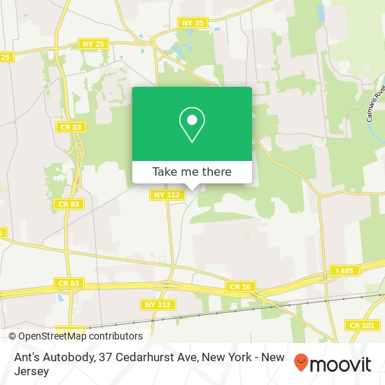 Ant's Autobody, 37 Cedarhurst Ave map