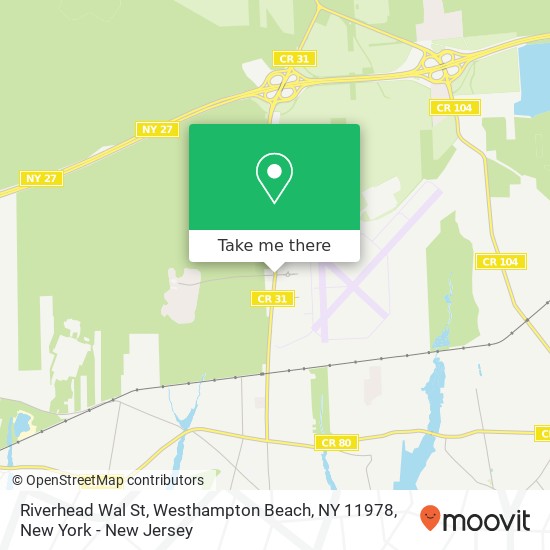 Mapa de Riverhead Wal St, Westhampton Beach, NY 11978