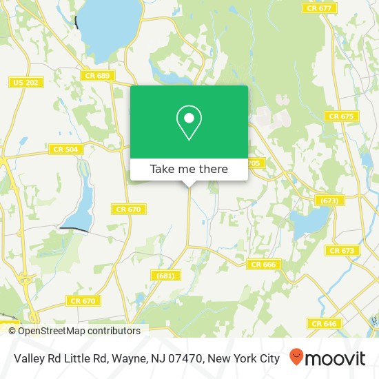 Mapa de Valley Rd Little Rd, Wayne, NJ 07470