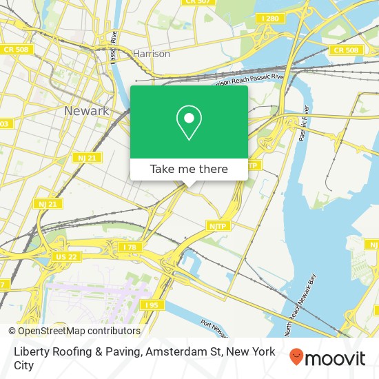 Liberty Roofing & Paving, Amsterdam St map