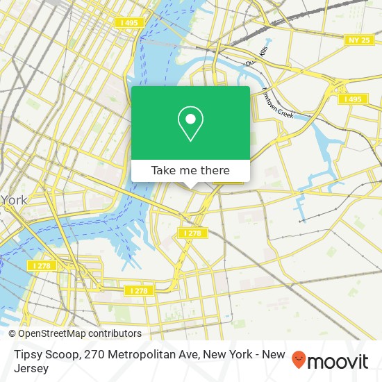 Tipsy Scoop, 270 Metropolitan Ave map