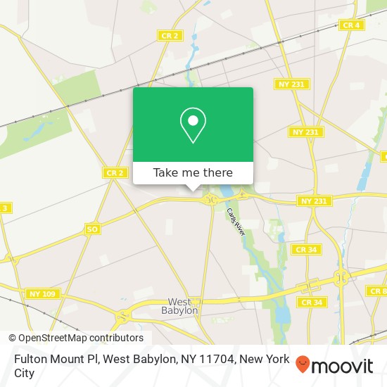 Fulton Mount Pl, West Babylon, NY 11704 map