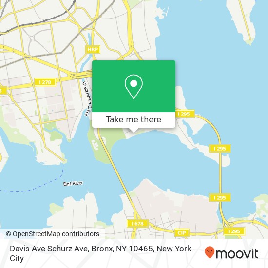 Mapa de Davis Ave Schurz Ave, Bronx, NY 10465