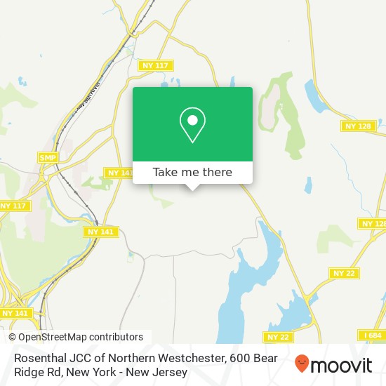 Rosenthal JCC of Northern Westchester, 600 Bear Ridge Rd map