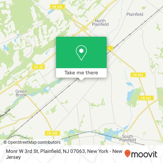 Mapa de Monr W 3rd St, Plainfield, NJ 07063