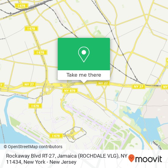 Rockaway Blvd RT-27, Jamaica (ROCHDALE VLG), NY 11434 map