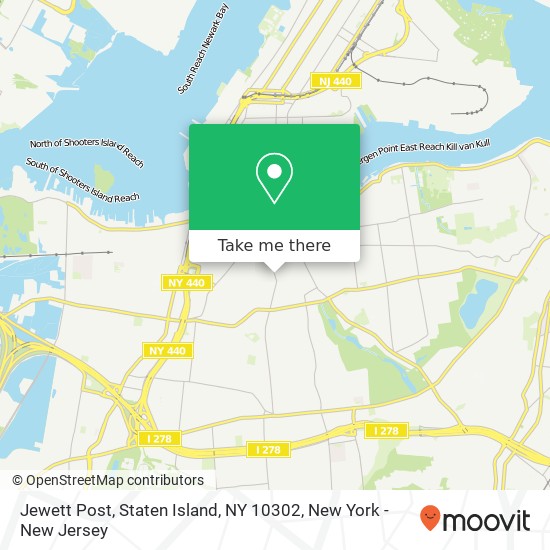 Jewett Post, Staten Island, NY 10302 map
