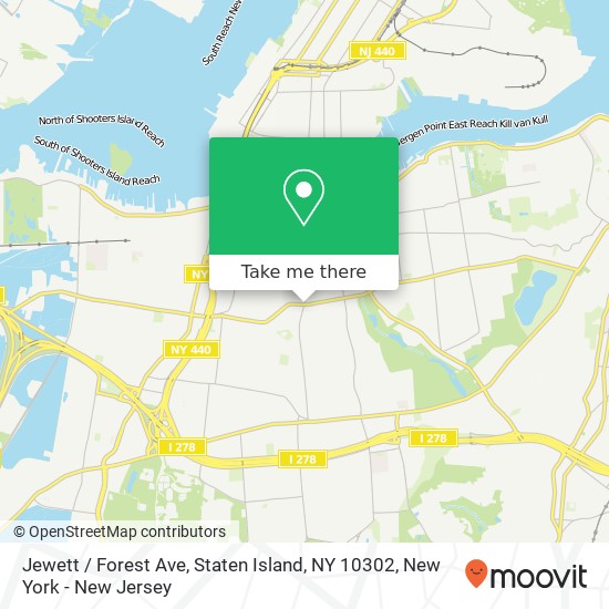 Mapa de Jewett / Forest Ave, Staten Island, NY 10302