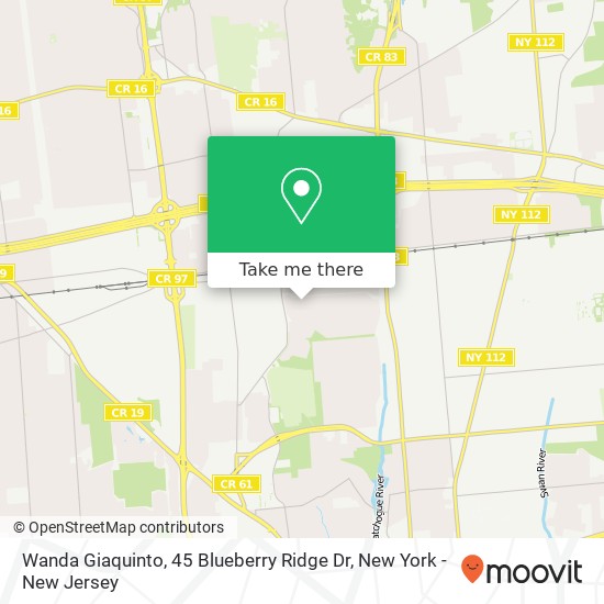 Mapa de Wanda Giaquinto, 45 Blueberry Ridge Dr