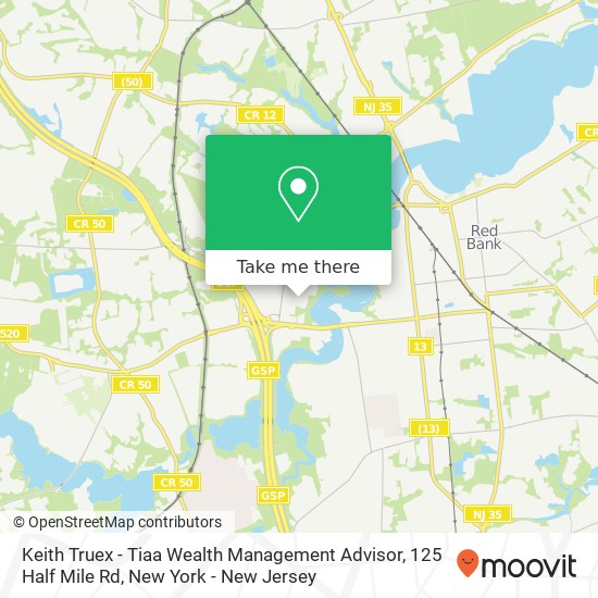 Keith Truex - Tiaa Wealth Management Advisor, 125 Half Mile Rd map