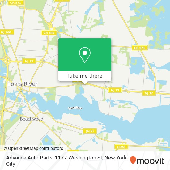 Mapa de Advance Auto Parts, 1177 Washington St