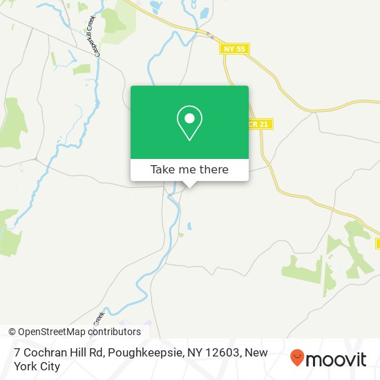 Mapa de 7 Cochran Hill Rd, Poughkeepsie, NY 12603