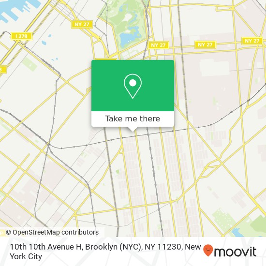 10th 10th Avenue H, Brooklyn (NYC), NY 11230 map