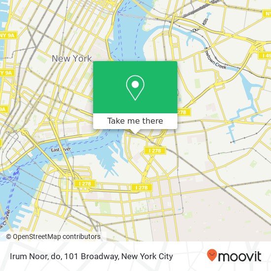 Irum Noor, do, 101 Broadway map