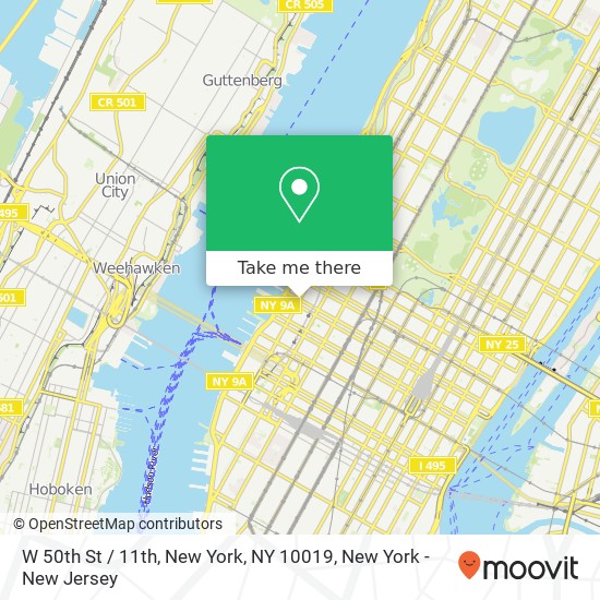 W 50th St / 11th, New York, NY 10019 map
