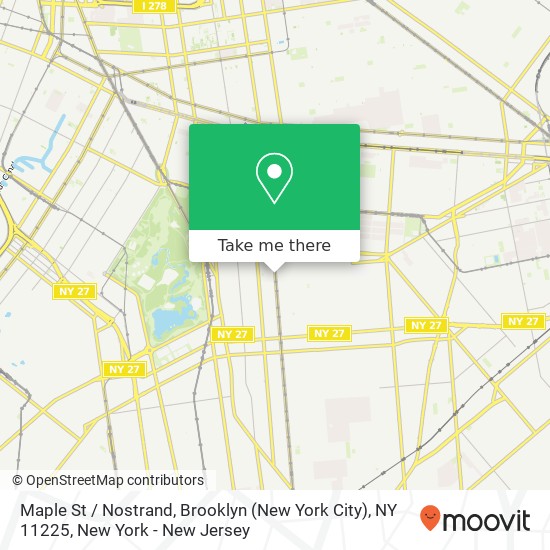 Mapa de Maple St / Nostrand, Brooklyn (New York City), NY 11225