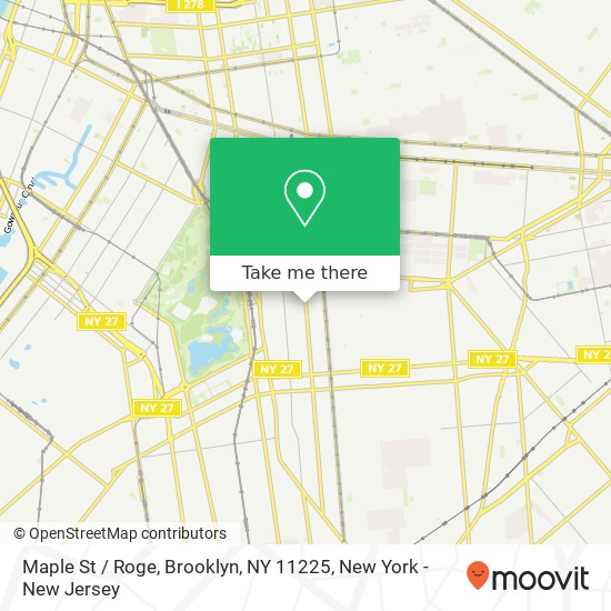 Mapa de Maple St / Roge, Brooklyn, NY 11225