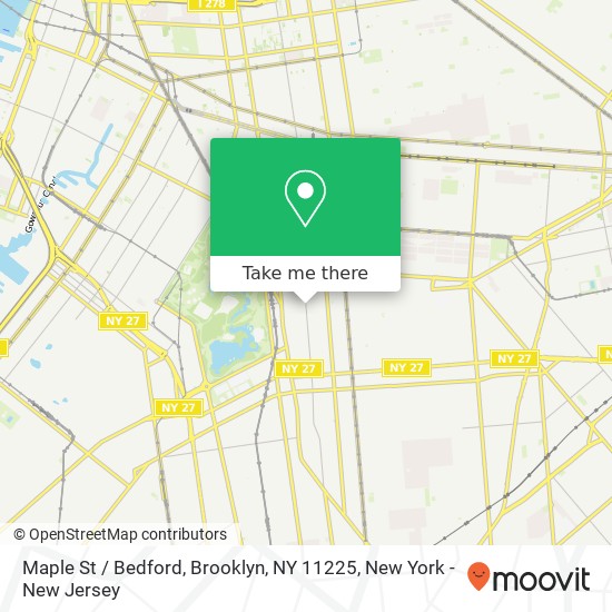 Mapa de Maple St / Bedford, Brooklyn, NY 11225