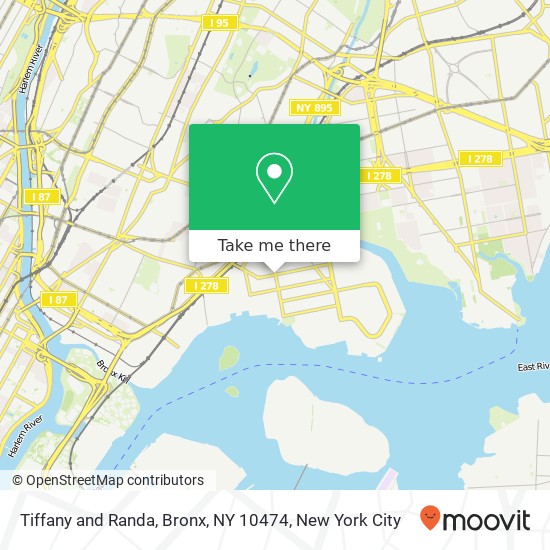 Mapa de Tiffany and Randa, Bronx, NY 10474