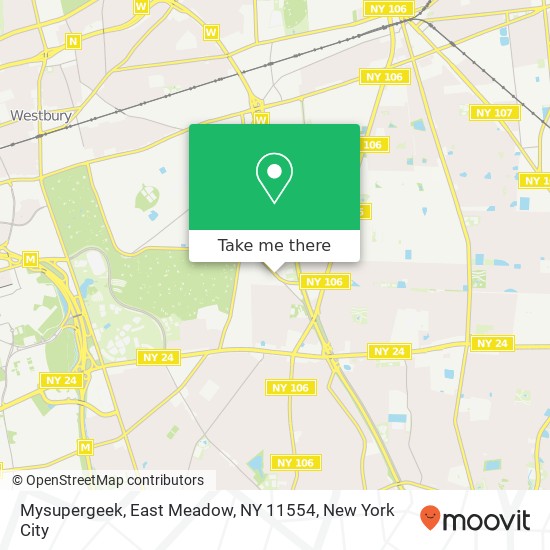 Mapa de Mysupergeek, East Meadow, NY 11554