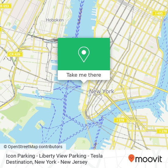 Icon Parking - Liberty View Parking - Tesla Destination map