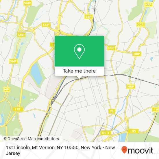 Mapa de 1st Lincoln, Mt Vernon, NY 10550