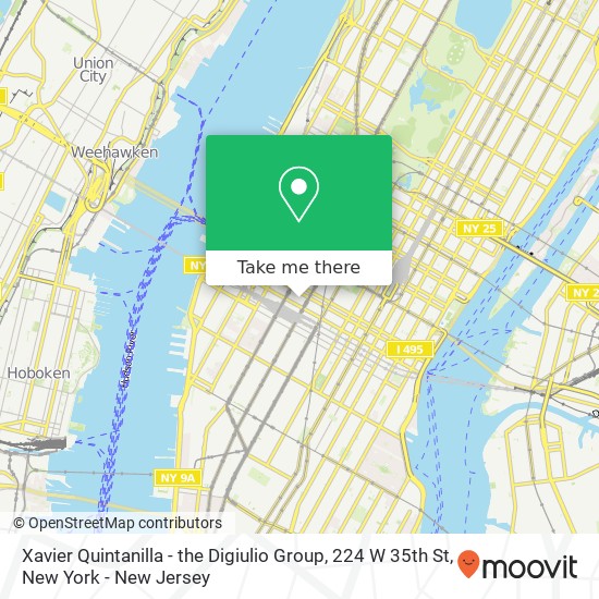 Mapa de Xavier Quintanilla - the Digiulio Group, 224 W 35th St