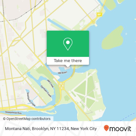 Mapa de Montana Nati, Brooklyn, NY 11234