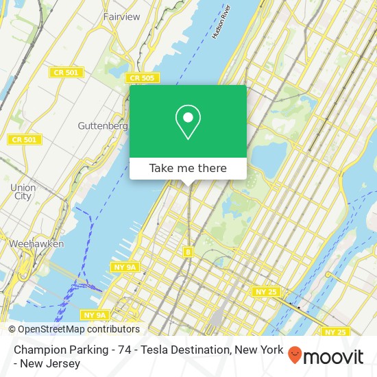 Mapa de Champion Parking - 74 - Tesla Destination
