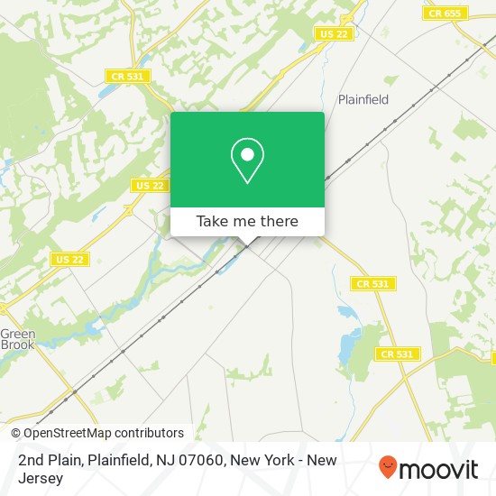 Mapa de 2nd Plain, Plainfield, NJ 07060